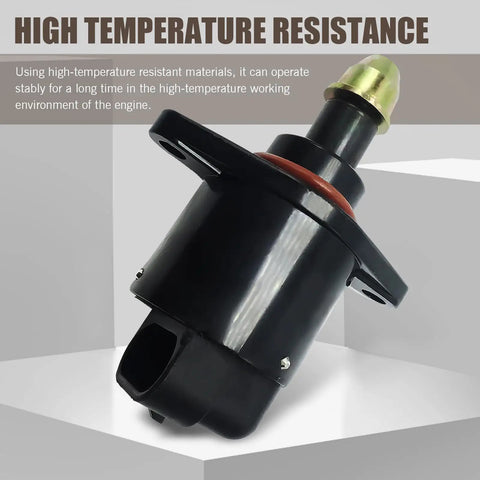 Idle Speed Control Valve For Throttle Stepper Motor, 4 Pin Adjustable Airflow Idle Air Control Valve, black, high temperature resistant