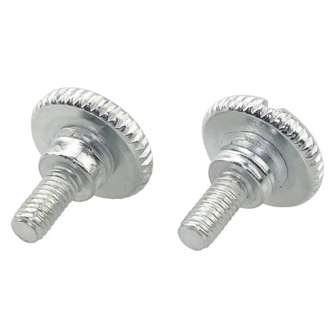 No Sweat Two Pack Sewing Machine Presser Foot Screws And Thumb Bolts M3x15mm Rust Resistant Stainless Steel close-up view.