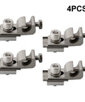 Heavy-Duty Solar Panel Mounting Bracket Clamps With Nickel-Plated Aluminum Grounding Lugs And Fasteners, Pre-Assembled, 4-Pack