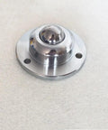 Heavy Duty Universal Ball Bearing Casters With Three Hole Round Flange Swivel Wheels for Furniture and Shop Gear, polished round flange.