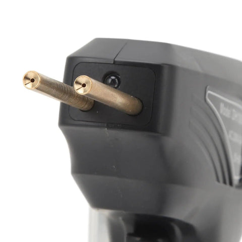Close-up of 50W Plastic Welder For Car Bumper And Plastic Repair Kit nozzle with ergonomic handle, 110V US plug.