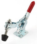 Red Toggle Clamp Vertical Type With 65 Degree Handle Opening 100Kg (220 Lbs) Holding Capacity 102B Model Built Tough Quick Set Fixture Clamp For Woodworking And Metal Fabrication, red steel vertical toggle clamp with rubber tip