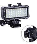 Ultra Bright Waterproof Dimmable Underwater LED Light for GoPro Hero and DJI Osmo Action, 147ft depth, mount detail