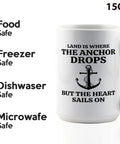 15 Oz White Coffee Mug For Boaters Lake Life Gift Funny Sailor Themed Captain Gift microwave and dishwasher safe