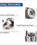 Pair Rear Wheel Hub And Bearing Assembly For Ford Focus 2001 To 2009 With Rear Disc Brakes Budget-Friendly OE Quality Replacement