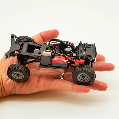 NanoPython 20A/50A Brushed And Brushless ESC with built-in wireless tuning on RC crawler in hand, no cables needed