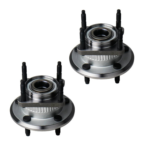 Beefed Up Rear Wheel Bearing And Hub Assembly For 2006 To 2010 Jeep Commander And 2005 To 2010 Grand Cherokee, Rear Left And Right Pair, 5 Lug With ABS, Fits SUVs, Heavy Duty Replacement.