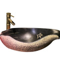 Bathroom Vessel Sink Chinese Style Art Basin Above Counter Basin with elegant design and unique textured finish.