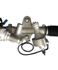 Premium Electric Assist Power Steering Rack And Pinion For SUVs EV Cars And Light Trucks, showing silver alloy body and connecting wires.