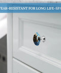 Dope Round Stainless Steel Cabinet Knobs With Screws 2 Pack Modern Cupboard Door Knobs With Exquisite Sea Otter Print handle