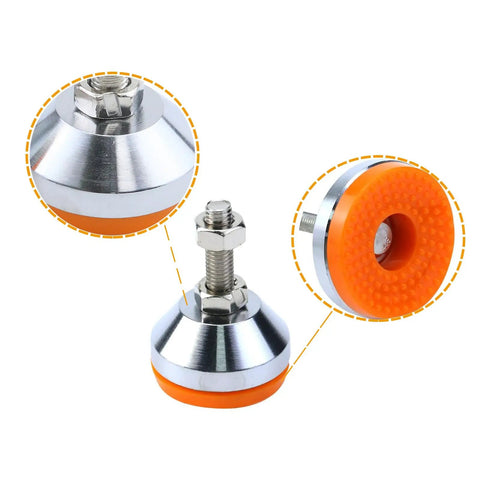 4 Pack Threaded Adjustable Leg Levelers With 2 Inch Screws For Workbenches, Machines, Cabinets And Heavy Duty Use, 800 Lb Capacity