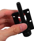 Close-up of Adjustable Furniture Leveling Feet Set with Heavy Duty PVC and Steel Construction held in hand