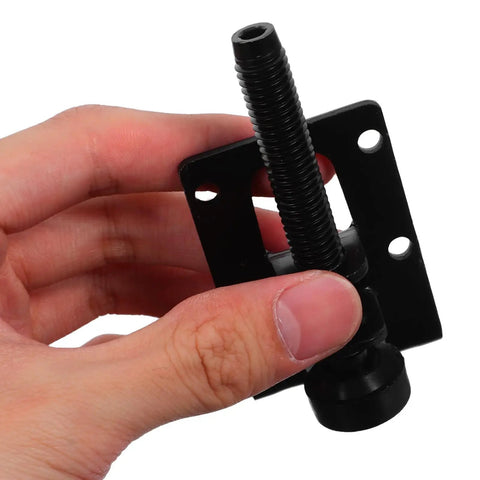 Close-up of Adjustable Furniture Leveling Feet Set with Heavy Duty PVC and Steel Construction held in hand