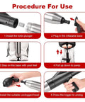 Heavy Duty High Pressure Toilet Plunger With Barometer And Extra Long Handle To Blast Away Pesky Clogs From Toilets Kitchen Sinks And Showers In Minutes No Sweat Air Drain Blaster For Home Plumbing Fixes On The Go, installation instructions.