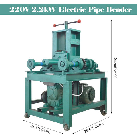 Heavy Duty Electric Pipe Bender For Greenhouse Square And Round Tube Bending Cold Forming Process No Preheating Needed, 2.2kW.