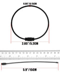 20 Pcs Black Stainless Steel Wire Keychains 1.5mm Thick Elastic Wire Rope Loops 5.9 Inches Long Heavy Duty Durable Luggage Tag Rings