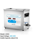 Heavy Duty 6.5 Litre Ultrasonic Cleaner For Cars, Trucks And Bikes Parts, stainless steel, 4.5L capacity, digital controls.