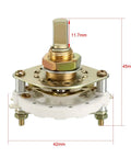 1 Pole 6 Position Band Channel Rotary Switch With Plastic Knob 7 Pins For DIY Electronics Projects showing measurements