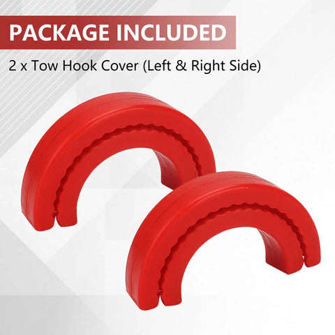 Front Tow Hook Covers For Silverado 1500 And GMC Sierra 1500 Red Silicone Hitch Covers 2 Pack