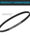 Washer Drive Belt For Top Load Washers That Hold Up, Compatible With Maytag Whirlpool Amana, Replacement Part AP6333320 PS12578772 4845287 W10808317 W1080831, Long Lasting Rubber Belt For Quiet Durable Operation, 21.4-inch circumference, 0.47-inch wide