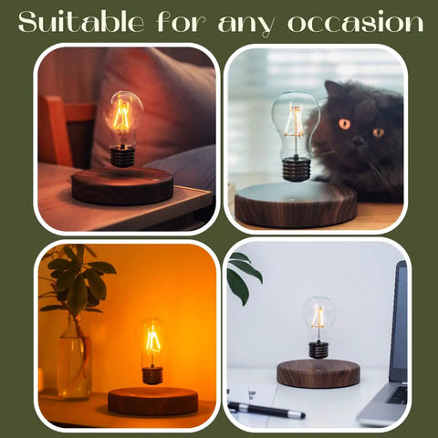 Levitating Bulb Lamp With Magnetic Floating Light For Home Office And Desk Decor A Totally Cool Tech Gadget Gift For Him And Her