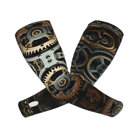Ice Cold Sun Blocking Arm Sleeves Featuring Gear Art Ice Silk Cooling Covers For Cycling Golf Fishing And Gardening Rad UPF Shield For Summer Rides And Weekend Projects