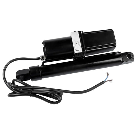 Ten Inch 12V DC Hydraulic Motor Electric Linear Actuator with black casing, designed for heavy duty torque in rugged DIY projects.