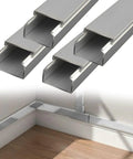 Stainless Steel Pro Grade Floor Cable Cover Kit Self Adhesive 72 Inch Long 3.9 Inch Wide 2 Inch High 4 Pack Cable Management