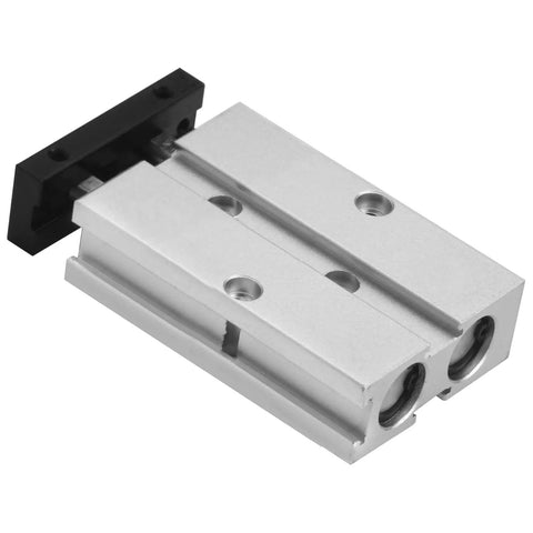 Double Rod Air Cylinder For Industrial Automation, TN10x25, 10mm Bore, 25mm Stroke, Double Acting Pneumatic Actuator With Magnetic Piston, 0.4 Degree Non Rotation Precision For CNC, Robotics And Pick And Place, Heavy Duty Reliability, aluminum body