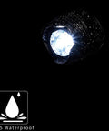 LED Clog Lights 2 Pack For Crocs Shoes Ultra Bright Night Run And Dog Walk Camping Gear Hands Free showing waterproof feature.