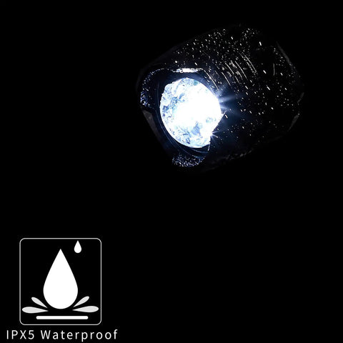 LED Clog Lights 2 Pack For Crocs Shoes Ultra Bright Night Run And Dog Walk Camping Gear Hands Free showing waterproof feature.