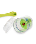 Bug Bungalow Insect Catching Kit for Kids with magnifying container and green tweezers, featuring a ladybug design on a leaf.