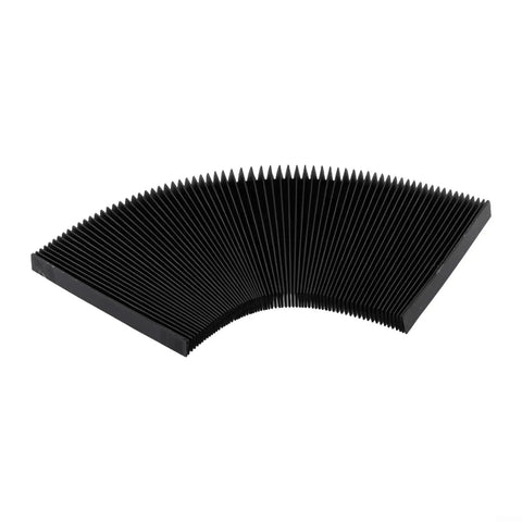 Flexible Accordion Bellows Cover For CNC Milling Machines, black, three-fabric tool shield, protects rails from dust and oil