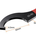 C Hook Spanner Wrench Collet Chuck For 55 To 62mm Round Nut With Red Non Slip Handle Heavy Duty Carbon Steel Black Oxidized Finish