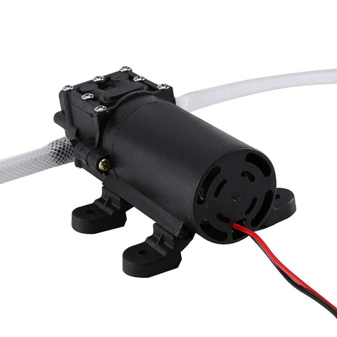 Heavy Duty 12V Auto Car Oil Extraction Pump Kit motor with clamps and tubes for fluid siphon transfer and scavenge.