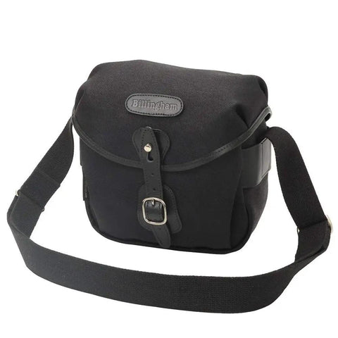 Hadley DSLR Camera Bag For Pro Shooters With Quick Release Strap And Brass Buckle Leather Patch Accent Double Darted Flap Black