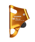 Beefy Lightweight Aluminum Chest Ascender For Rock Climbing And Rappelling, side view showing solid toothed clamp and compatibility details.