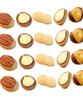 Miniature Resin Nut Ornaments Set For Dollhouse Food Decor, realistic tiny nut models in assorted styles, set of 6, crafting supplies.