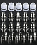 Pro Grade P80 Plasma Cutter Consumables Kit With 45 Pieces For 80A Systems Electrodes Nozzles 1.5mm Tip And More