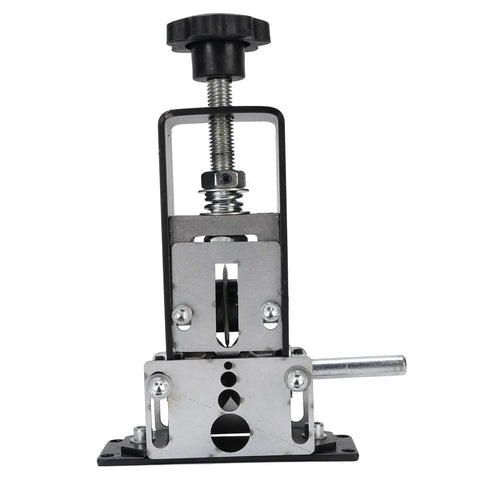 Upgraded LiebeWH Electric Wire Stripper Machine Auto Manual Tool For Scrap Copper Cable Recycling With 6 Feed Holes in black and silver.