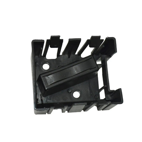 Straight Up Solid Front Bumper Radar Sensor Bracket Retainer Support Compatible With Tesla Model 3 2017 To 2022 Aftermarket part, black plastic, top view