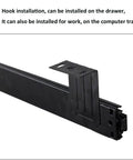 Heavy Duty Keyboard Drawer Slides 10 Or 12 Inch, Three Section Full Extension, Ball Bearing Quiet Runners, 100Lb Capacity, bracket view