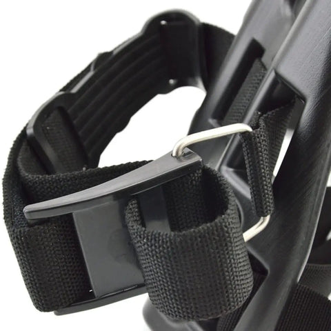Close-up of straps on Oxygen Tank Backpack For Scuba Diving 14.2 Inch Mini Gas Cylinder Carrier With Adjustable Bottle Holder Anti Skid Back