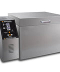 Professional Electric Coffee Bean Roaster and Peanut Drum Machine, large stainless steel design with digital control panel.
