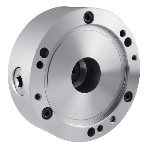 5C Collet Chuck 5 Inch Plain Back For Lathe Machine With Recessed Back Plate Ready To Install Via Adapter Heavy Duty 0.0006 TIR High Precision 6000 RPM Max 10.44 Lb