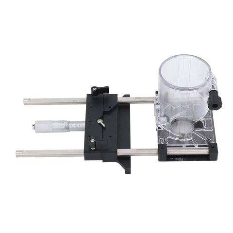 Precision Router Fluting Jig With Micro Adjustment Shim And 0 To 18 Mm Range Tough Aluminum Alloy Build, adjustable guide for woodworking.