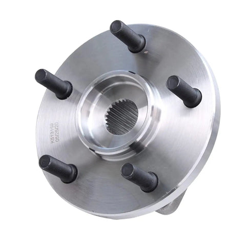 Front Wheel Bearing Hubs Assembly 2 Piece Kit For 1999 2004 Jeep Grand Cherokee showing 5 lug design and triangular flange.