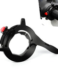 Universal Motorcycle Throttle Cruise Control Assist Anti Slip Grip Lock Clamp in black, showing adjustable clamp for easy installation.