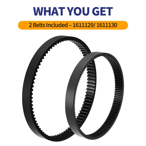 Replacement Belt Set For ProHeat 2X Revolution Pet Pro Carpet Cleaner two black belts sizes 1611129 1611130