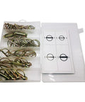 Locking Pin Assortment Kit With Fifty Pieces M4.5 M6 M8 M11 Spring Steel Annular Ring Clips for tractor repair in storage case
